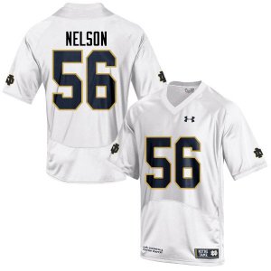 Notre Dame Fighting Irish Men's Quenton Nelson #56 White Under Armour Authentic Stitched College NCAA Football Jersey RXD3399WL